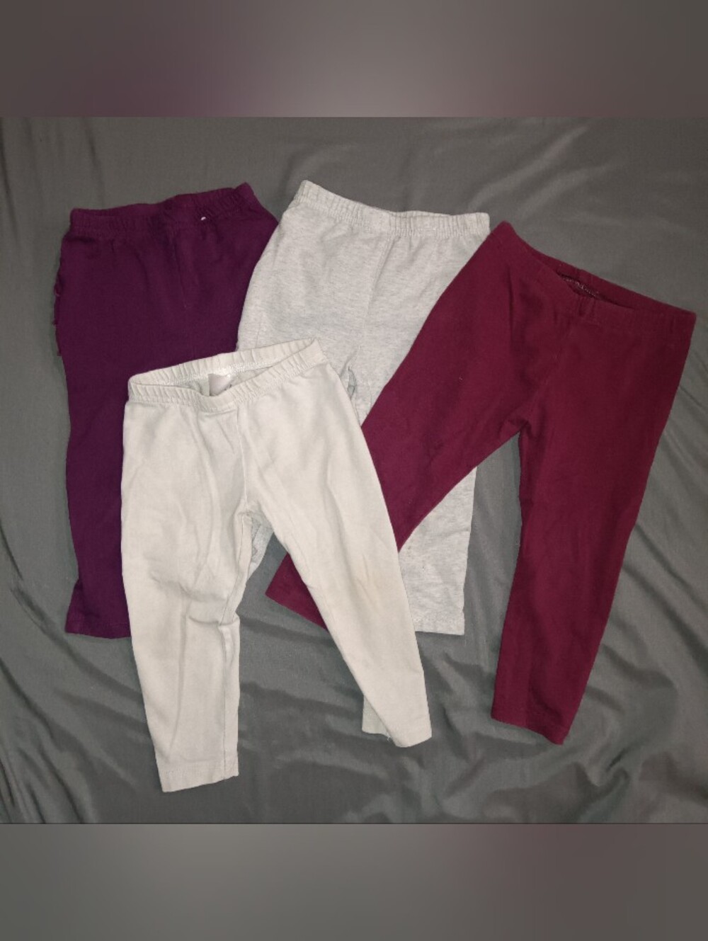Garanimals Kids Leggings Set in Burgundy & Light Gray